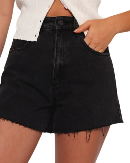 Venice Denim Shorts Heidi - Washed Black | ABRAND