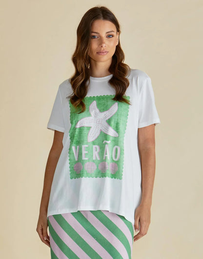 Ellia Crew Tee T-Shirt- Verao Print