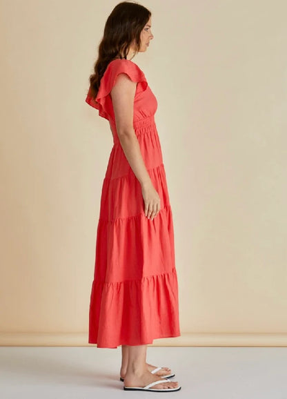 Sadie Midi Dress - Red