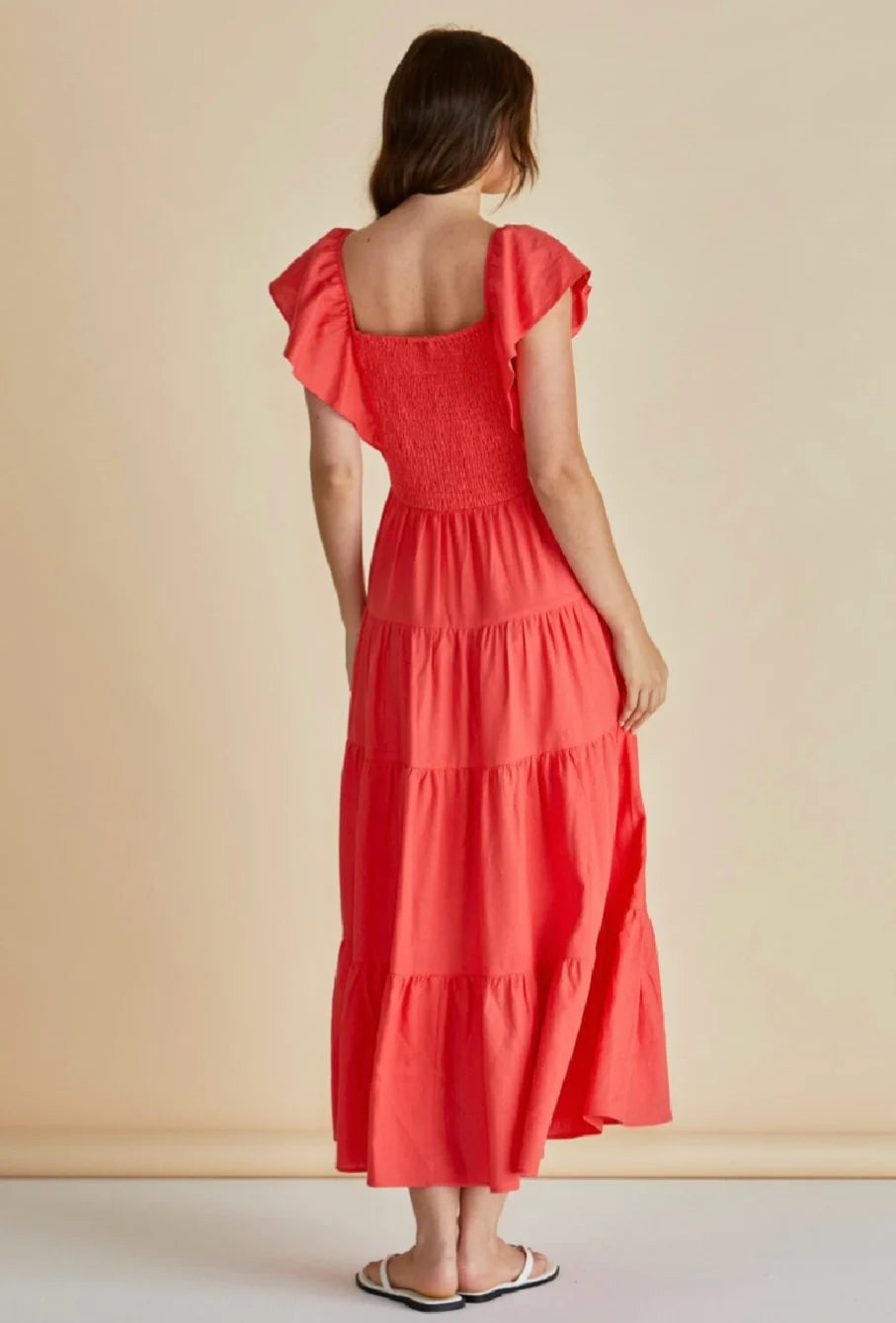 Sadie Midi Dress - Red