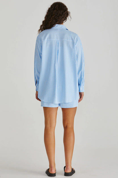 Alani Shirt - Blue White Stripe
