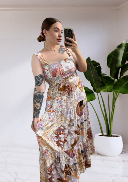 Katrina Sleeveless Maxi Dress - White Vintage