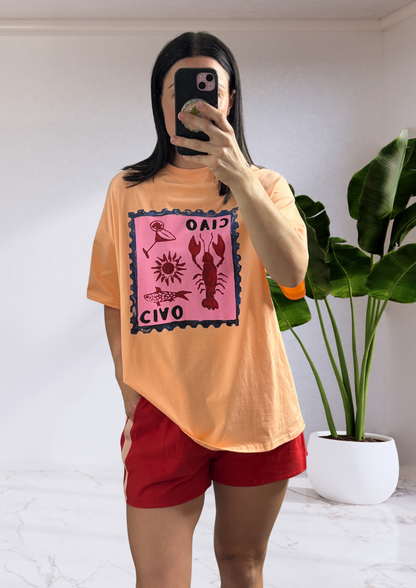 Ivy Tee Shirt & Shorts Set - Ciao Seafood Lunch | By Frankie