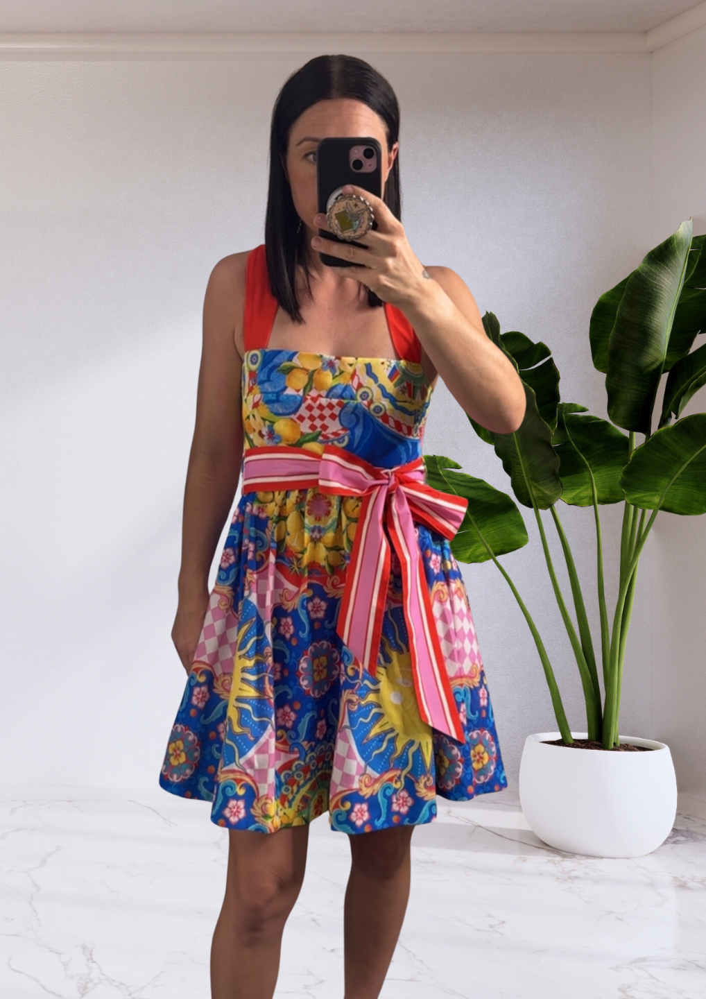 Summer Waist Tie Mini Dress - Sicily