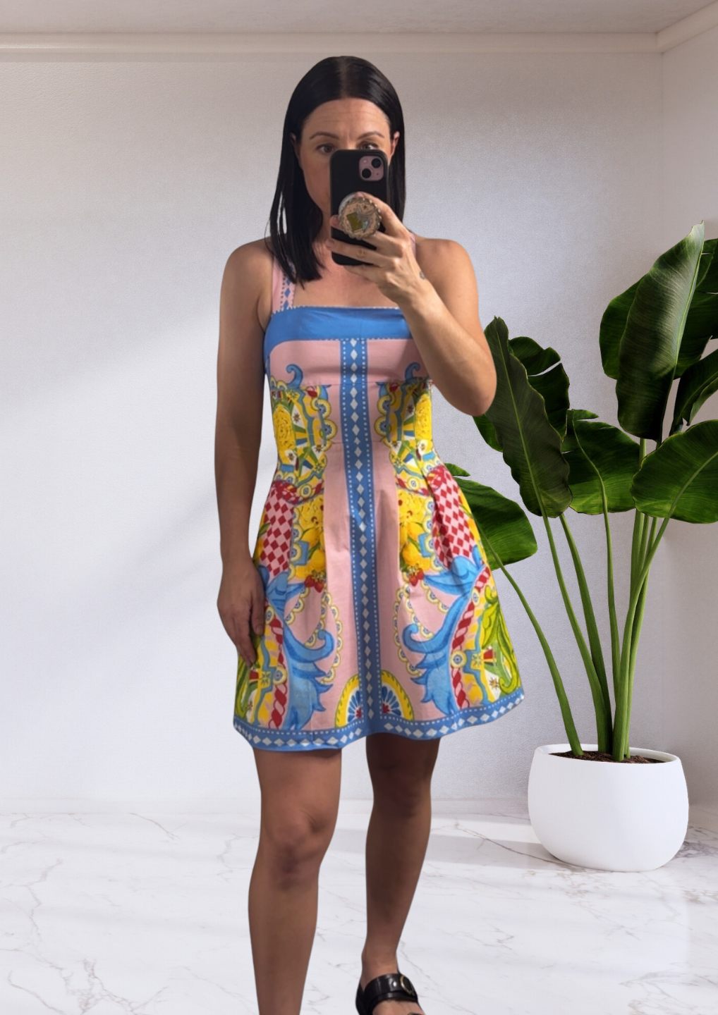 Summer Mini Dress - Pink Sicily