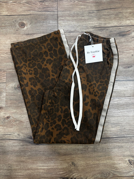 Daphne Denim Racer Long Pants - Dark Leopard | By Frankie
