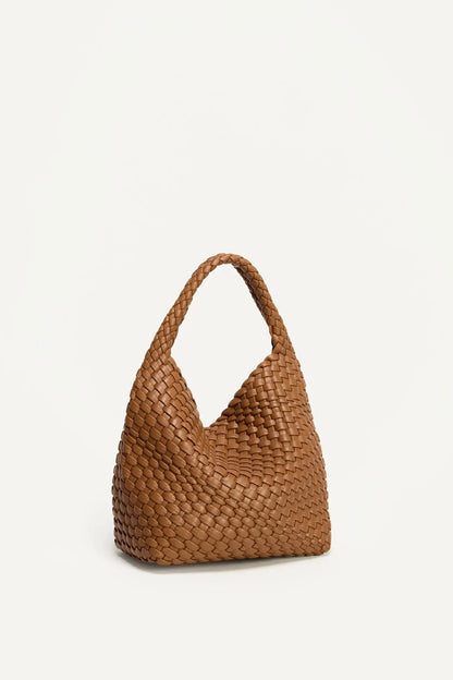 Angie Handle Woven Bag - Caramel | Style State