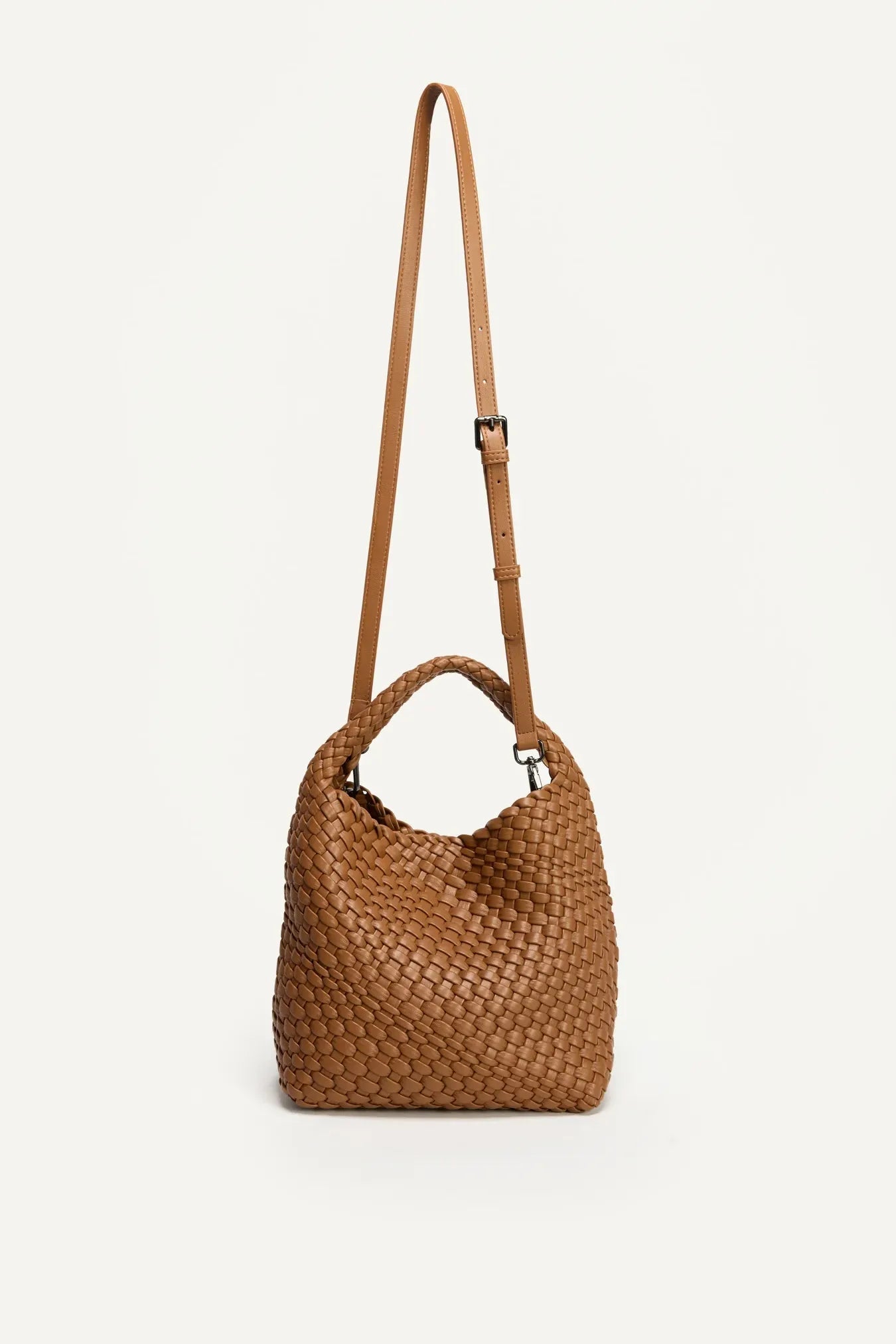 Angie Handle Woven Bag - Caramel | Style State