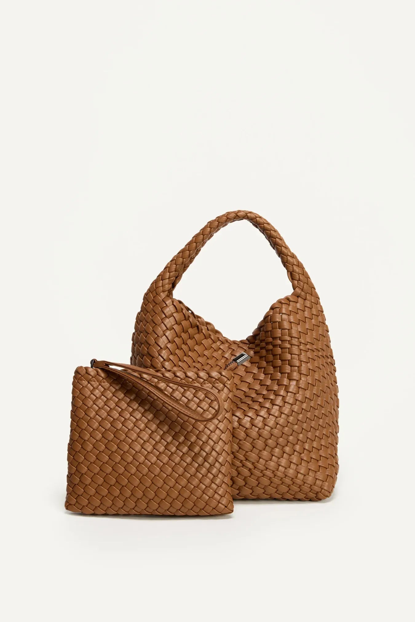 Angie Handle Woven Bag - Caramel | Style State