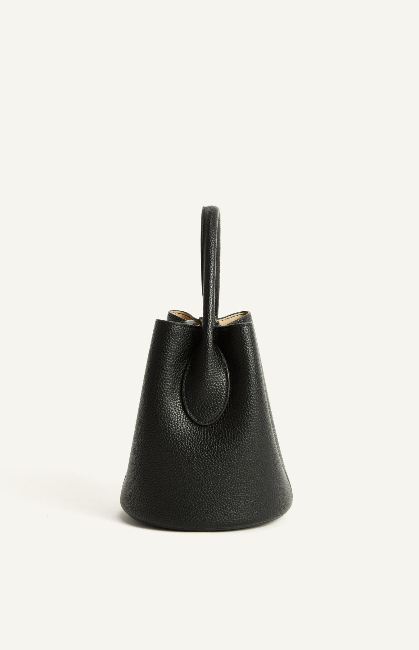 2 in 1 Pebbled Vegan Leather Bucket Bag with Interchangable Straps - Black | Style State