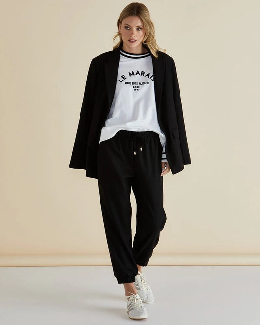 Seattle Elastic Ankle Jogger Pants - Black