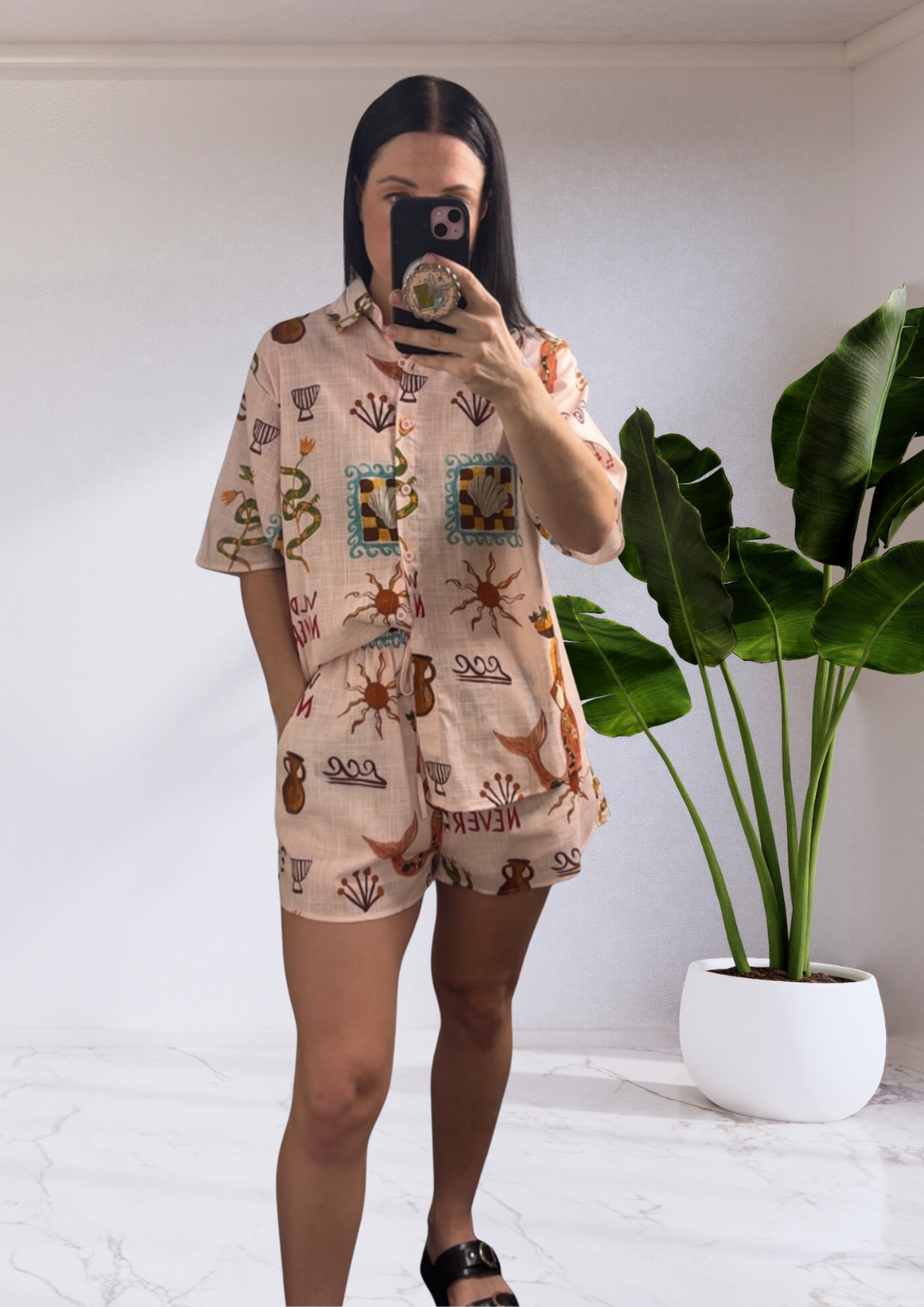 Taya Matching Shirt & Shorts Set - Pink Wild Ones | By Frankie