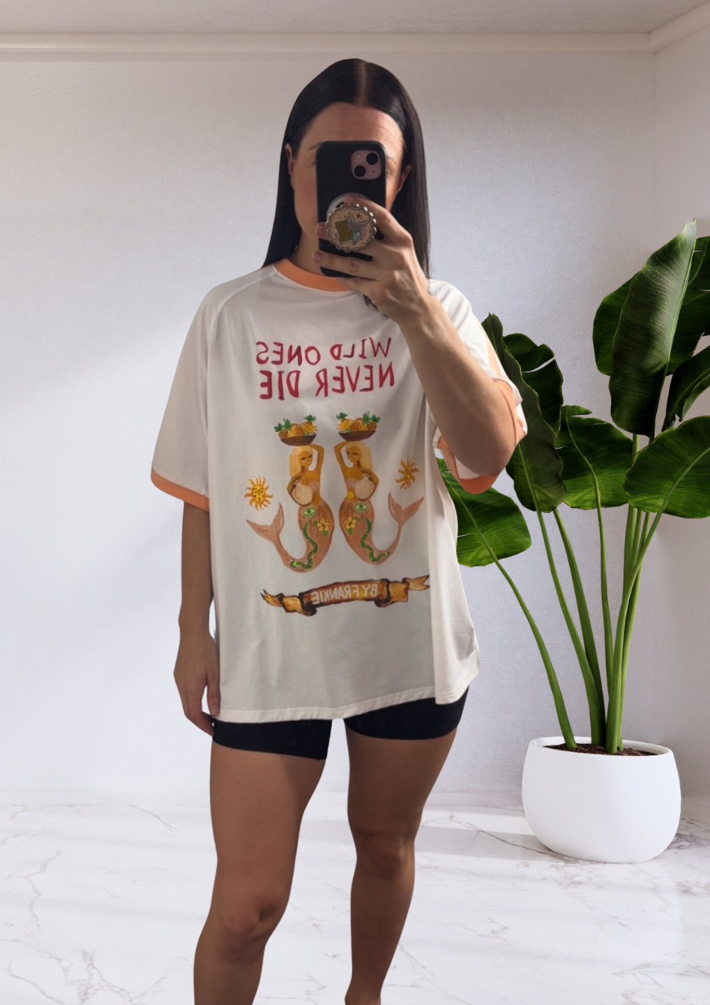 Mya Oversized Tee T-Shirt - White Wild Ones | By Frankie