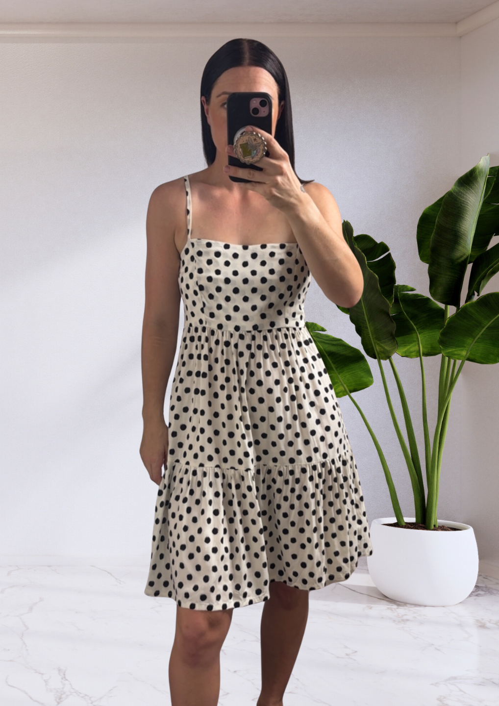 Shellie Short Mini Dress - Polka Dot