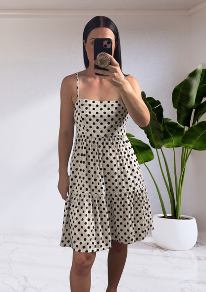 Shellie Short Mini Dress - Polka Dot