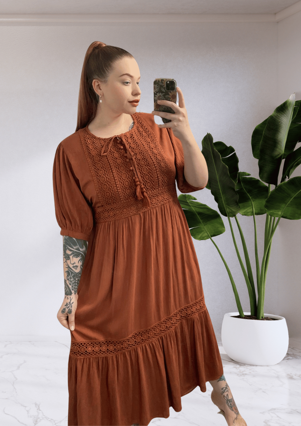 Janet By Joop & Gypsy Lace Maxi Dress - Brown