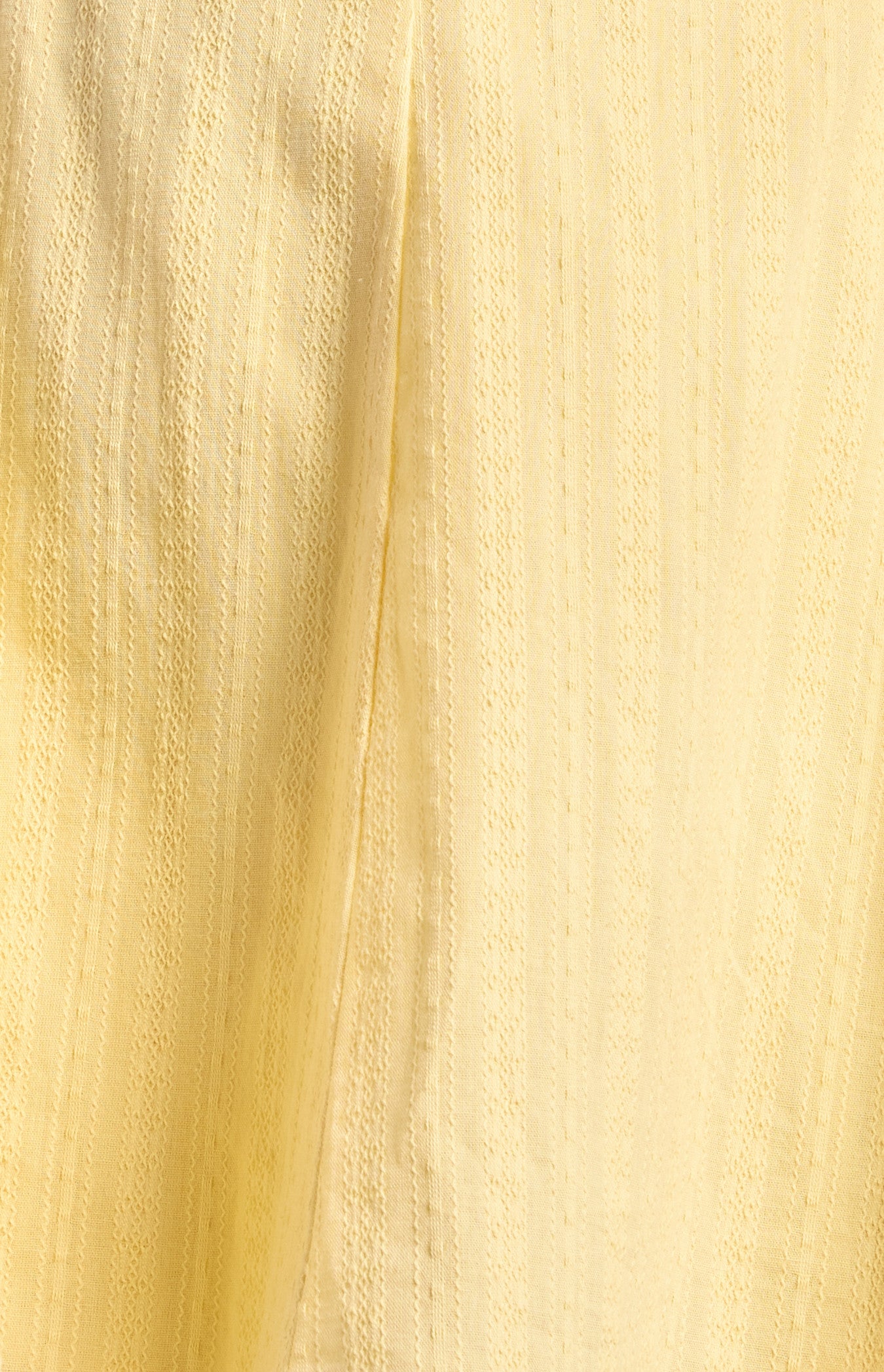 Khaya Lace Up Back Detail Embroidered Cotton Dress - Lemon Yellow