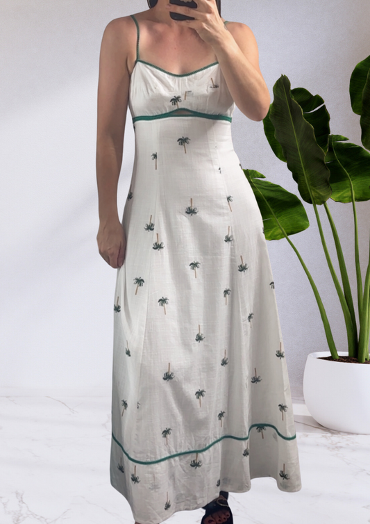 Faith Maxi Dress White Palm