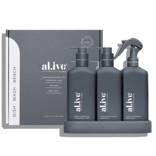 Limited Edition Kitchen Trio - lemon & pomegranate + coconut & wild orange | Al.ive Body