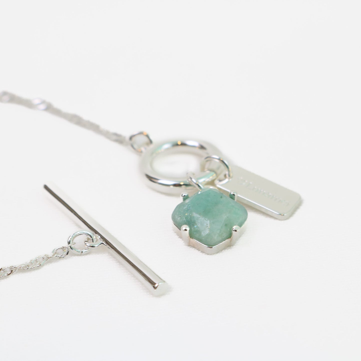 Healing Bracelet in Silver with Green Line Jasper | LOVE LUNAMEI