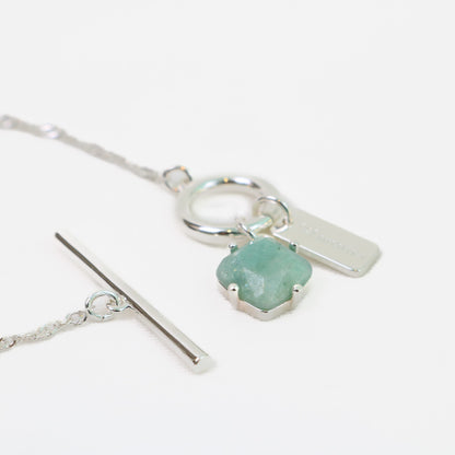 Healing Bracelet in Silver with Green Line Jasper | LOVE LUNAMEI