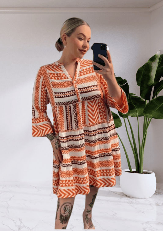 Kelly By Joop & Gypsy Mediterranean Dress - Pumpkin