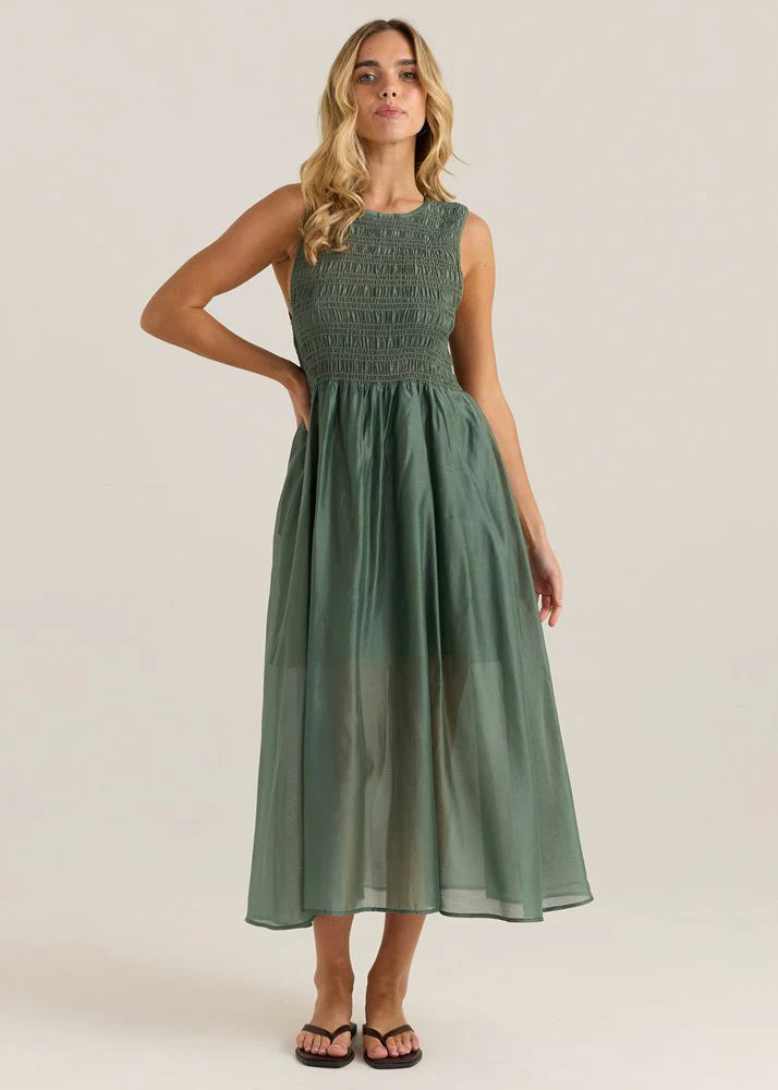 Saga Tank Misi Dress - Sage Olive Green