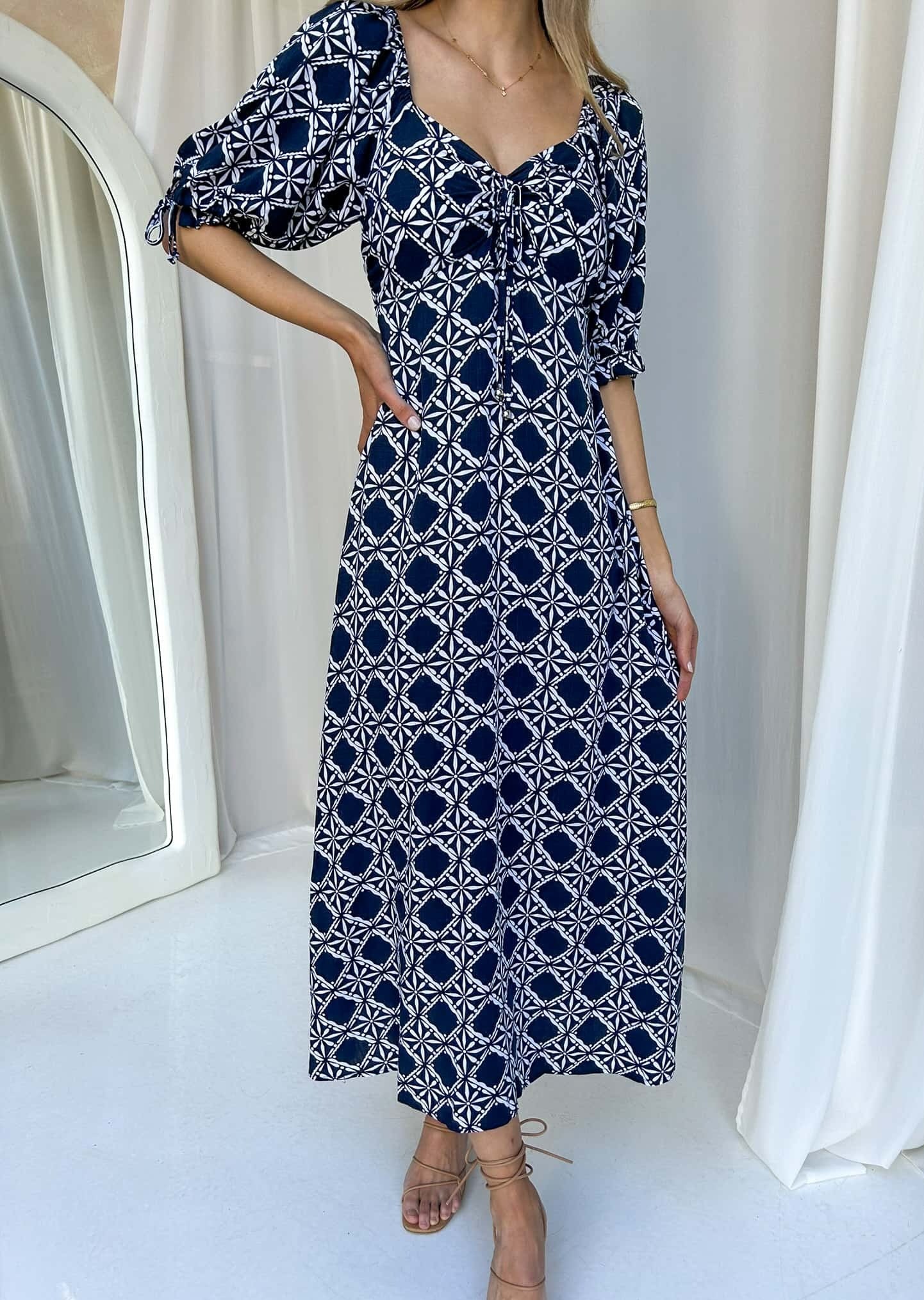 Olivia Maxi Dress - MIDNIGHT REFLECTIONS: NAVY