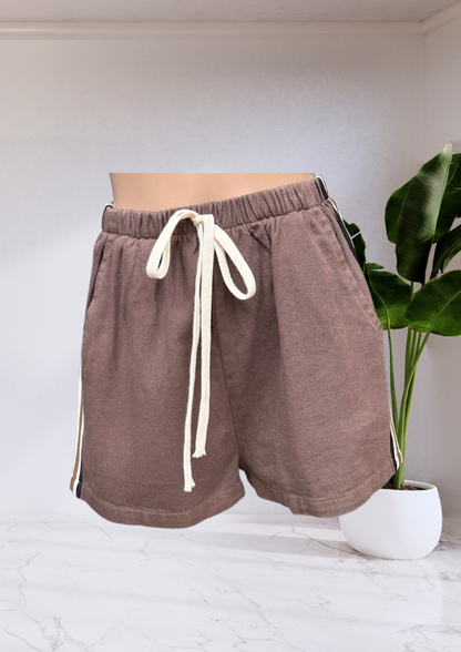 Daphne Racer Short Shorts - Brown