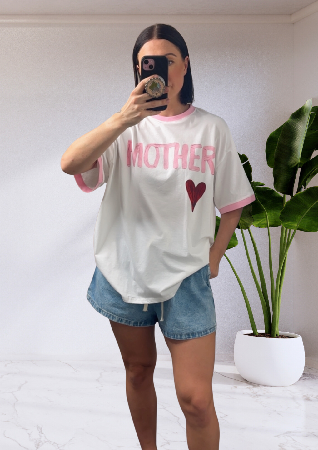 Mya Oversized T-Shirt - White Mother