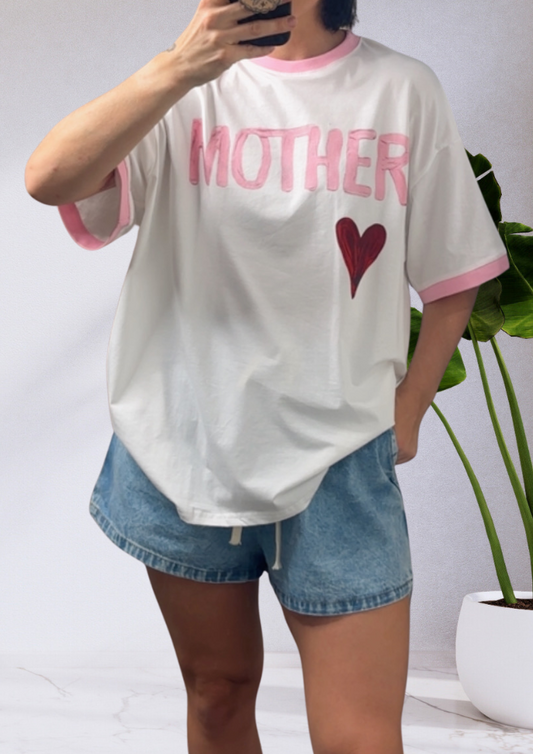 Mya Oversized T-Shirt - White Mother