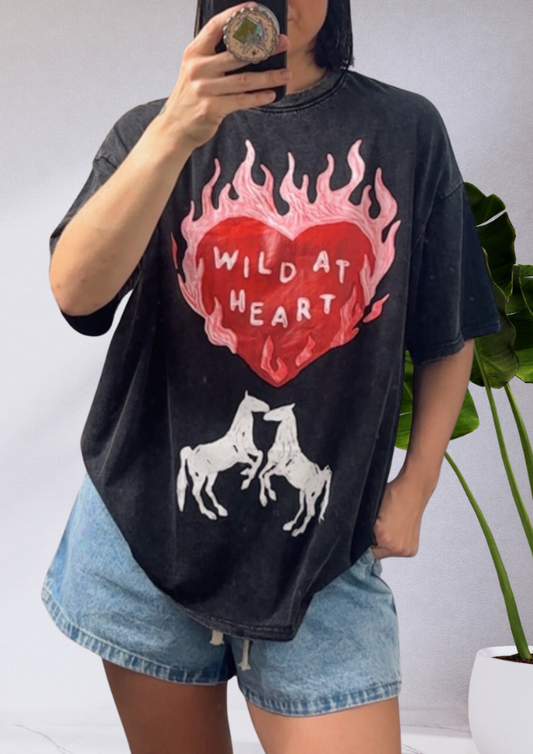 Mya Oversized T-Shirt Black Wild at Heart