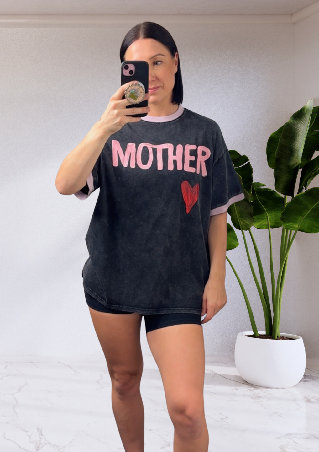 Mya Oversized T-Shirt Black Mother
