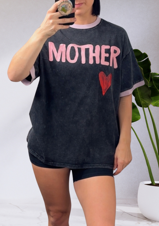 Mya Oversized T-Shirt Black Mother
