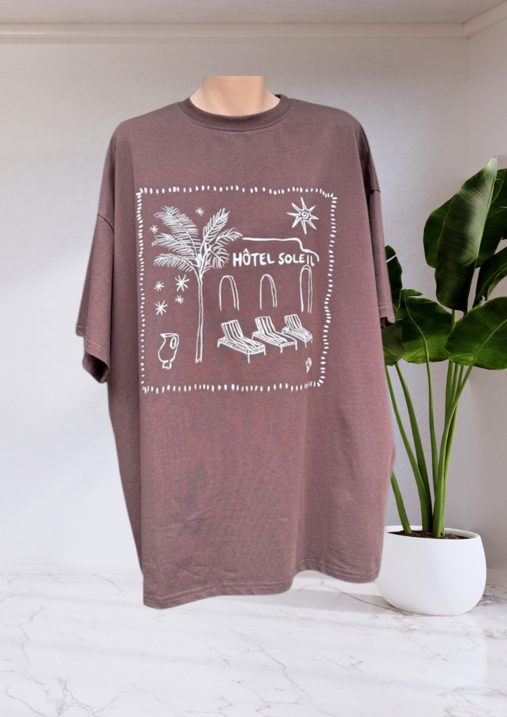 Mya Oversized Tee T-Shirt - Choc Brown Hotel Soleil | By Frankie