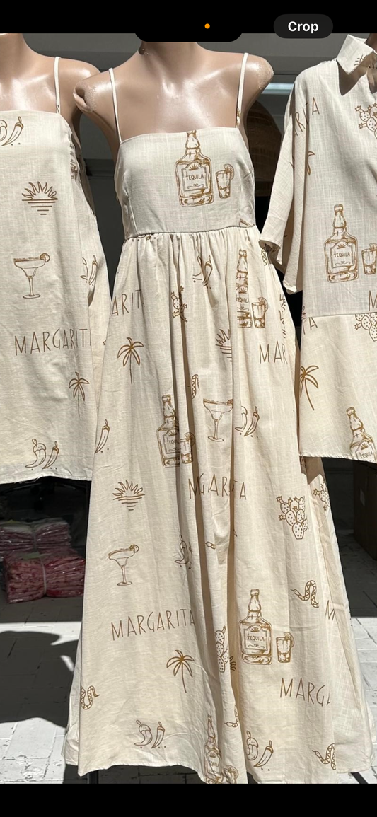 Janet By Frankie Maxi Dress - Beige Spicy Margarita