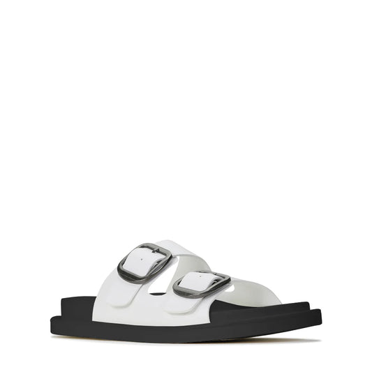 ANDO Double Buckle Sandals by Los cabos - White