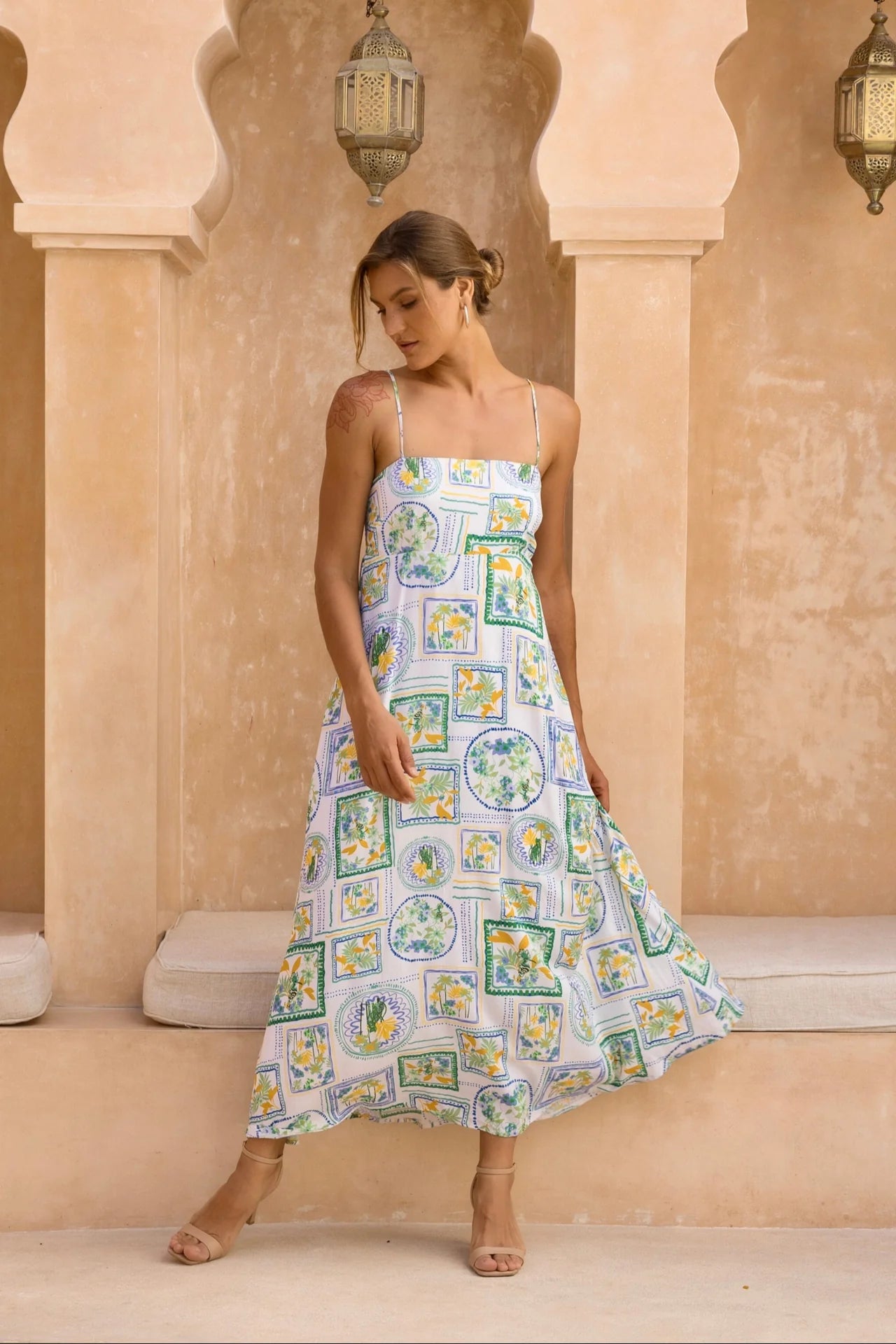 Bardot Spaghetti Strap Maxi Dress - Little Italy