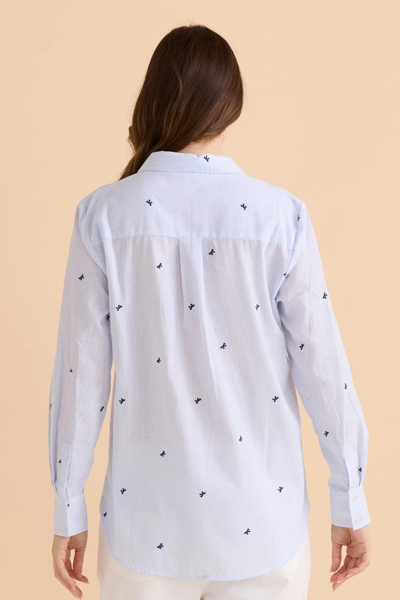 Reid Shirt - Blue Bow Stripe