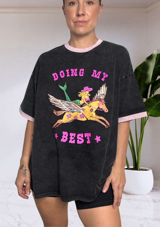 Mya oversized T-Shirt Doing My Best Black