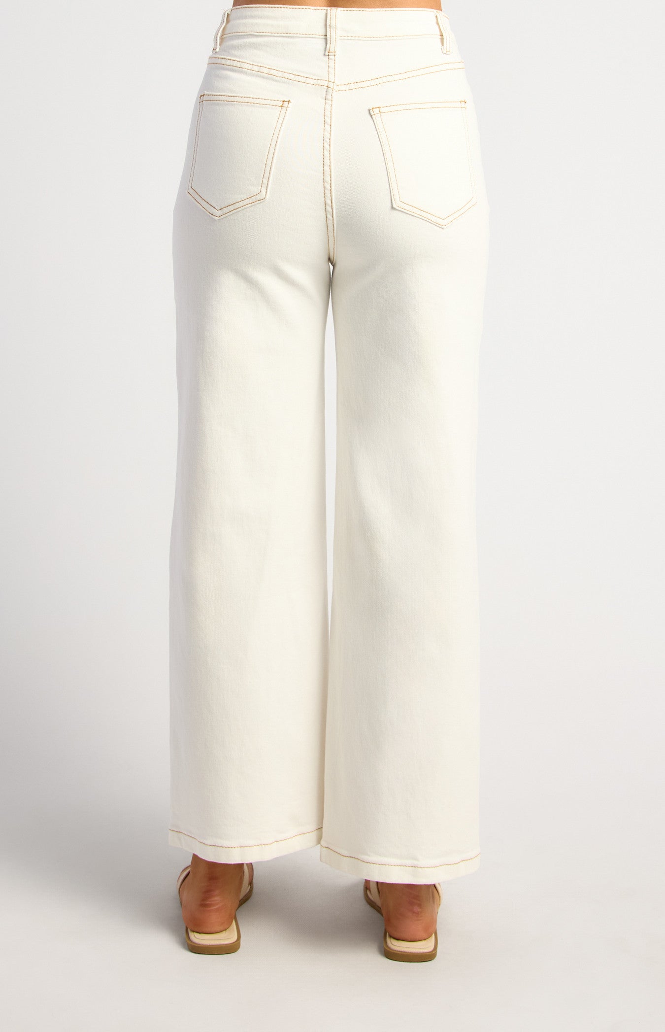 Polly Patch Pocket Denim Jeans - White
