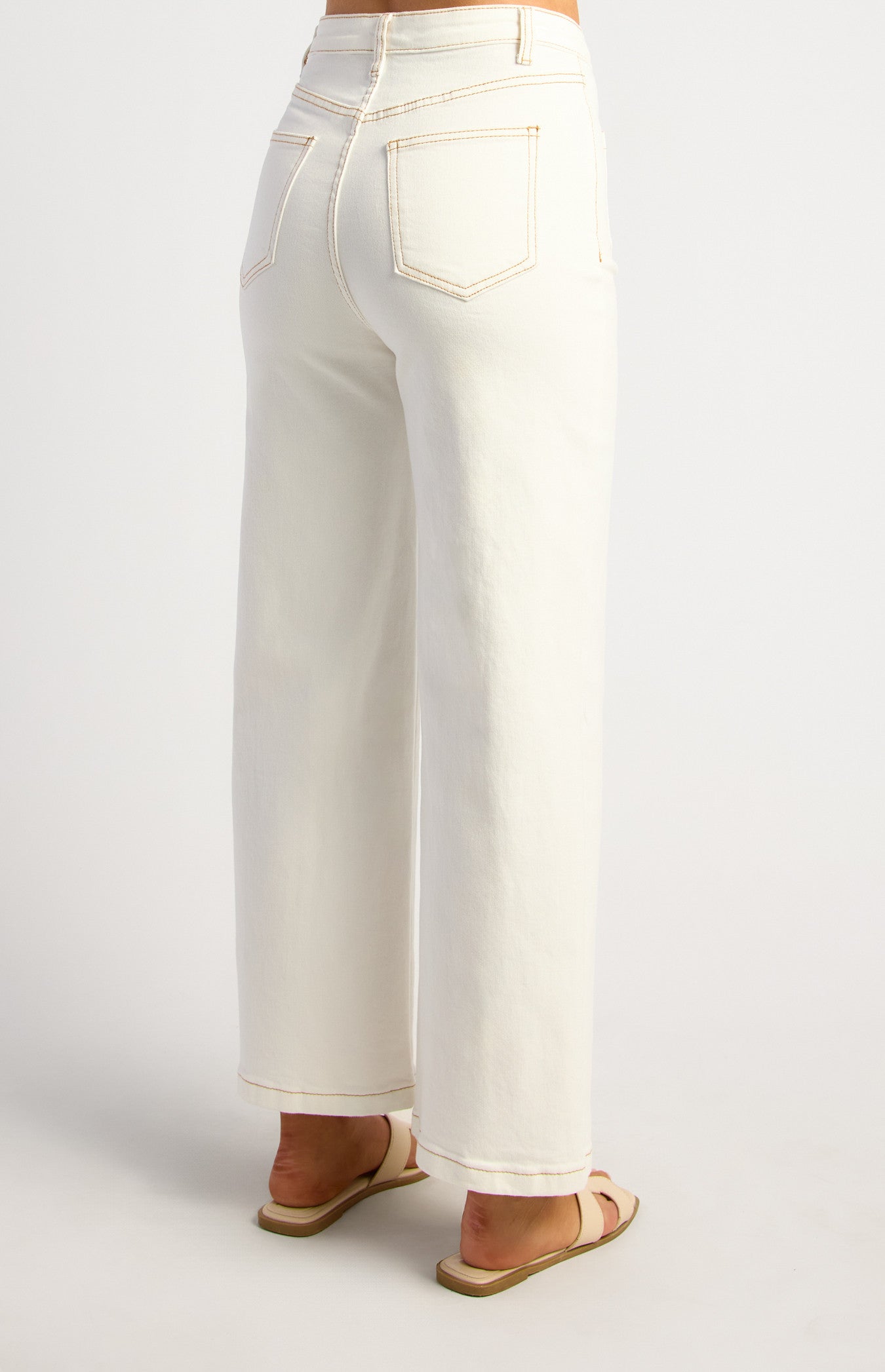 Polly Patch Pocket Denim Jeans - White