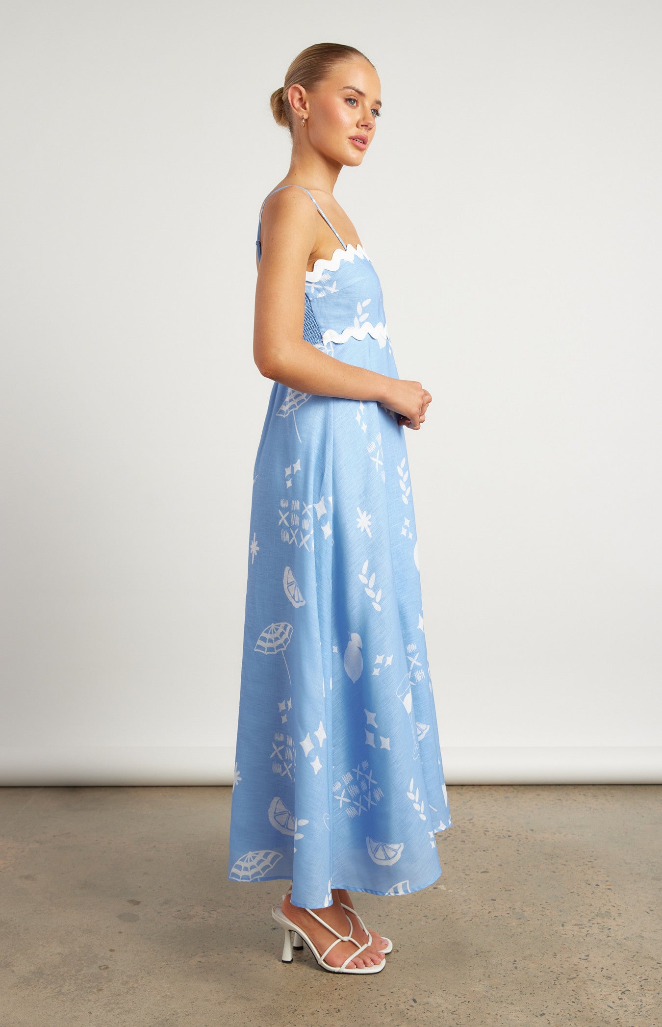 Holly RIC RAC Maxi Dress - Martini Blue