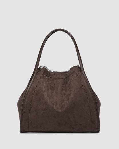 Sutton Suedette Shoulder Bag | LOUENHIDE