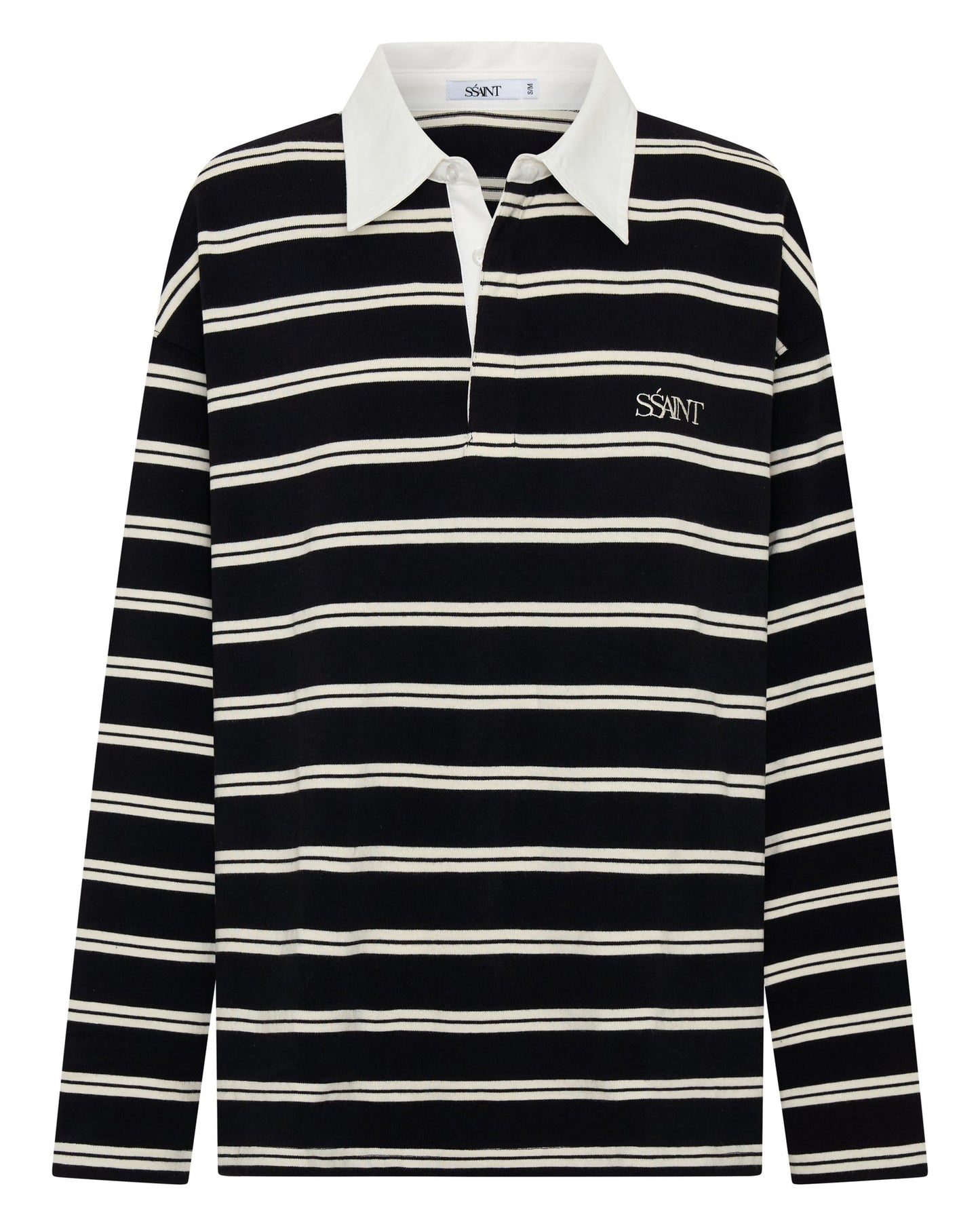 Dylan Rugby Polo black & white stripe