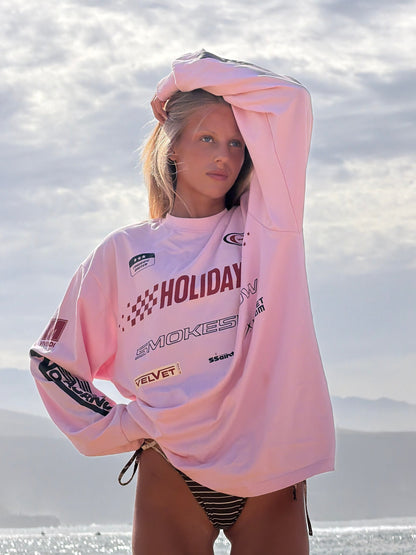 SIGNATURE MOTO TEE PINK