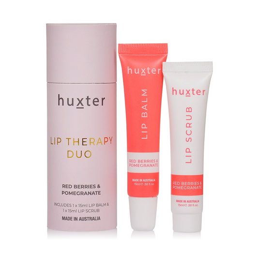 Lip Therapy Duo Gift Set - Red Berries & Pomegranate | HUXTER