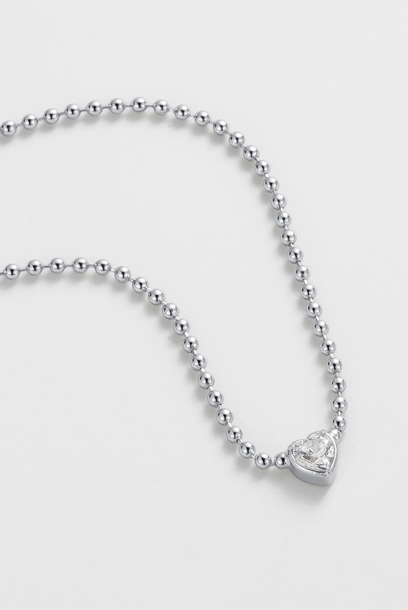 Amor Heart Necklace - Silver