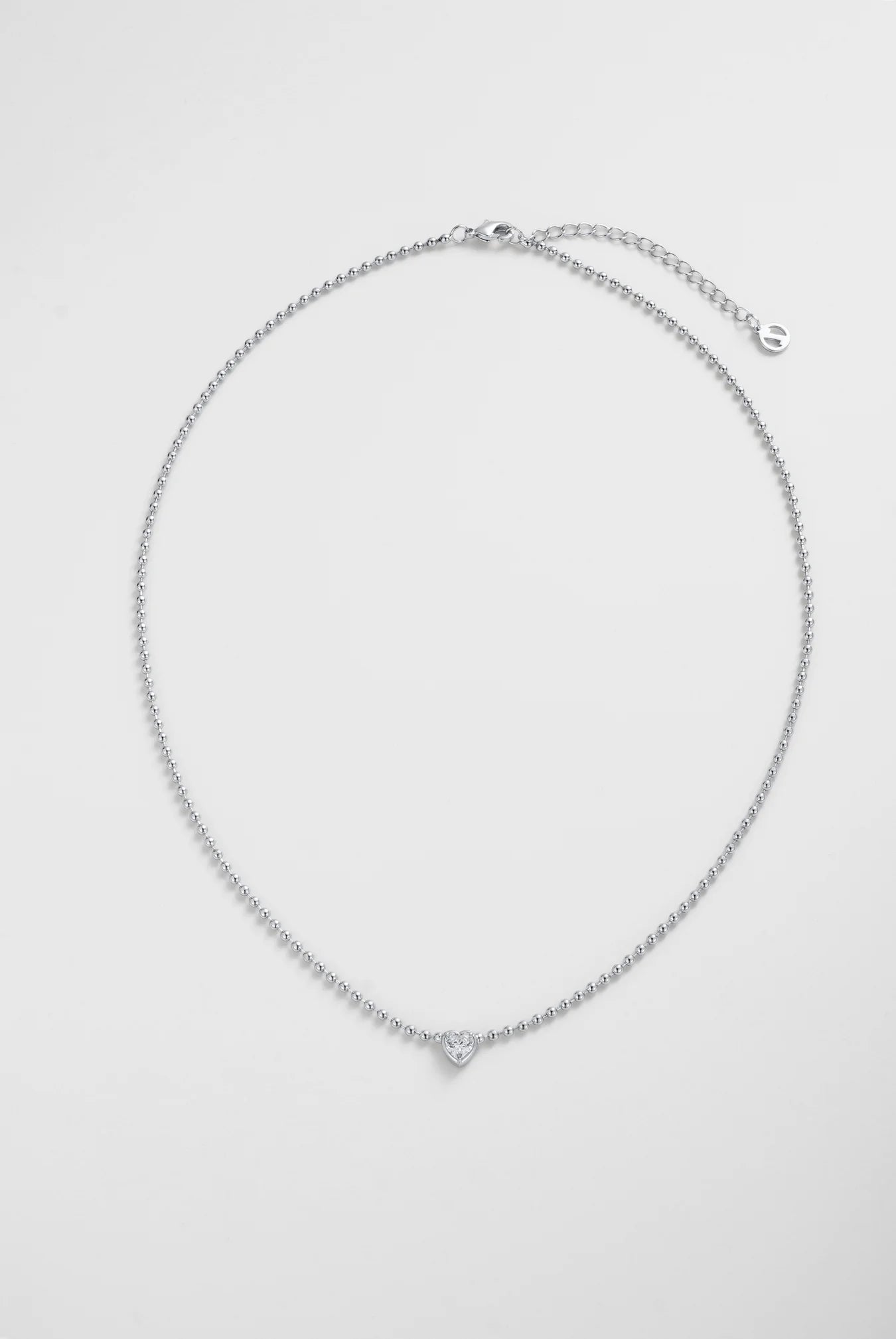 Amor Heart Necklace - Silver