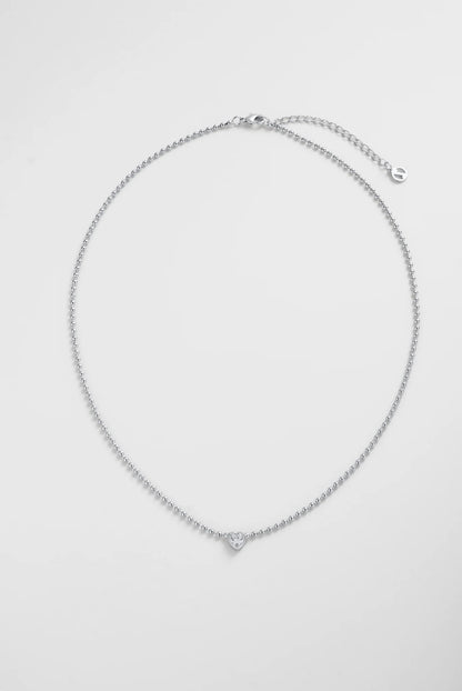 Amor Heart Necklace - Silver
